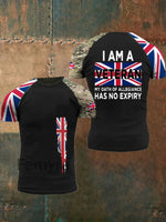 Men’s Flag Print Top Black / S