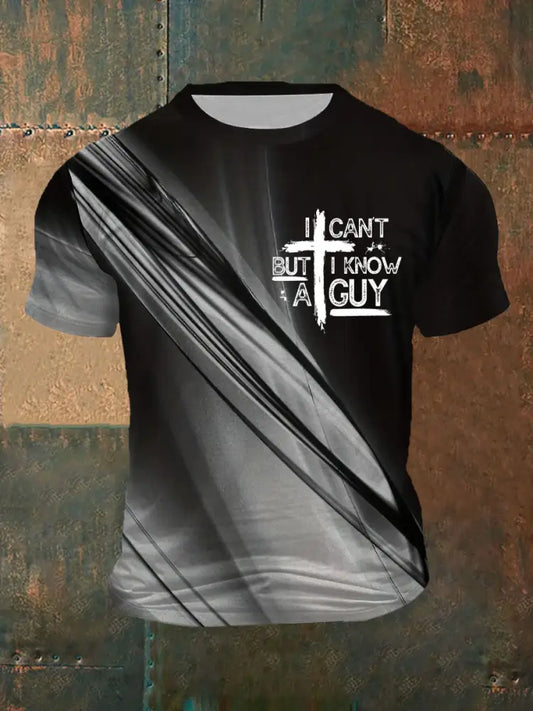 Men’s I Can’t But I Know A Guy Printed T-shirt Black / S