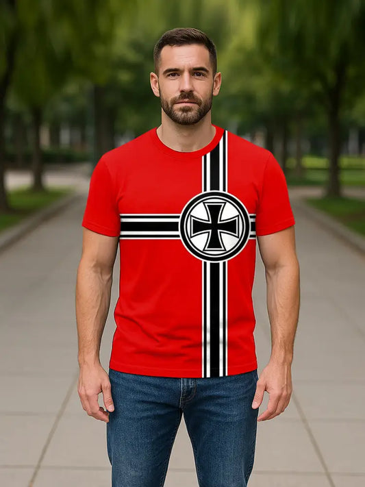 Men’s Iron Cross Print T-shirt