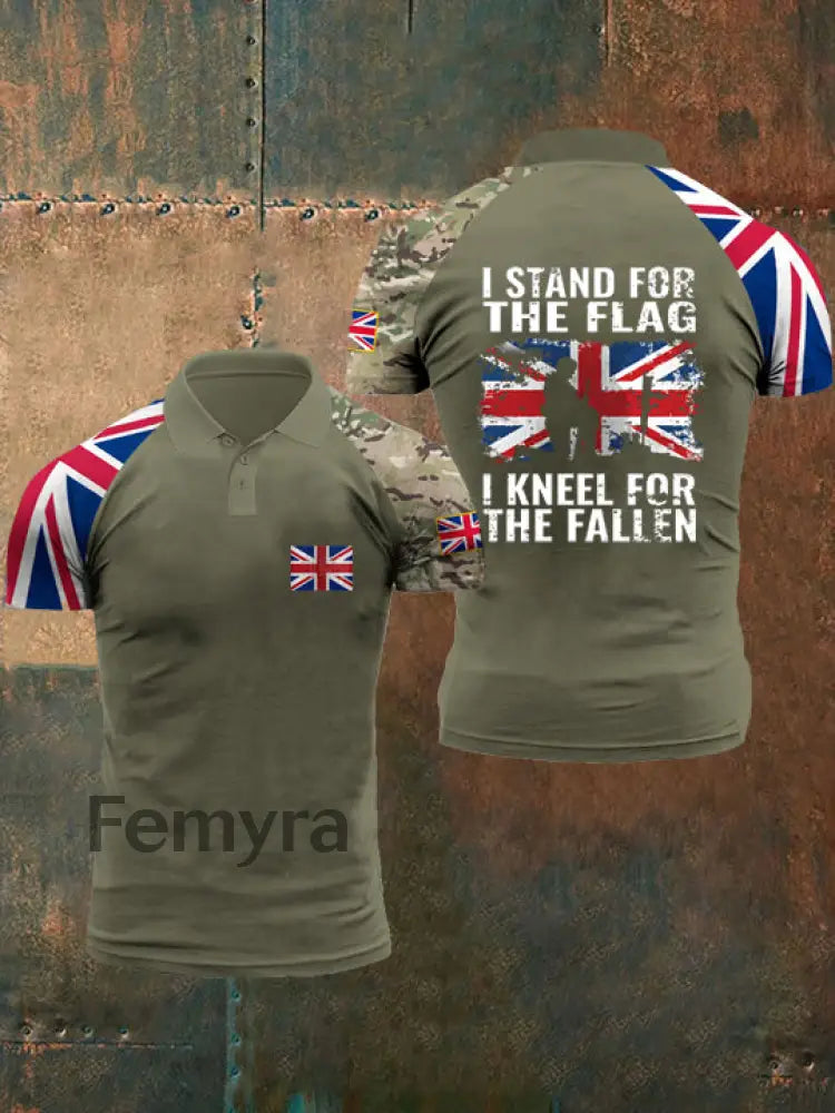 Men’s Kneel For The Fallen T Shirt Army Green / S