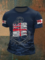 Men’s Royal Navy Veteran Printed T-shirt Navy Blue / S