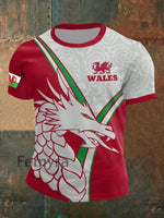 Men’s Wales Flag Short Sleeves t-shirt As picture / S