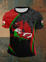 Men’s Wales Flag Short Sleeves t-shirt Black / S