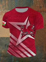 Men’s Wales Flag Short Sleeves t-shirt Red / S