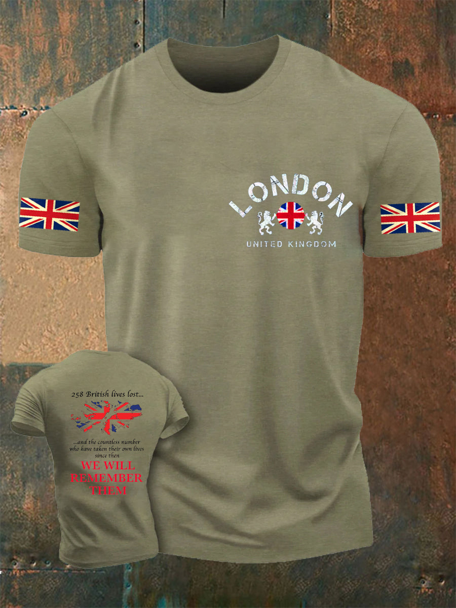 Men's vintage British Royal Navy casual short-sleeved T-shirt British