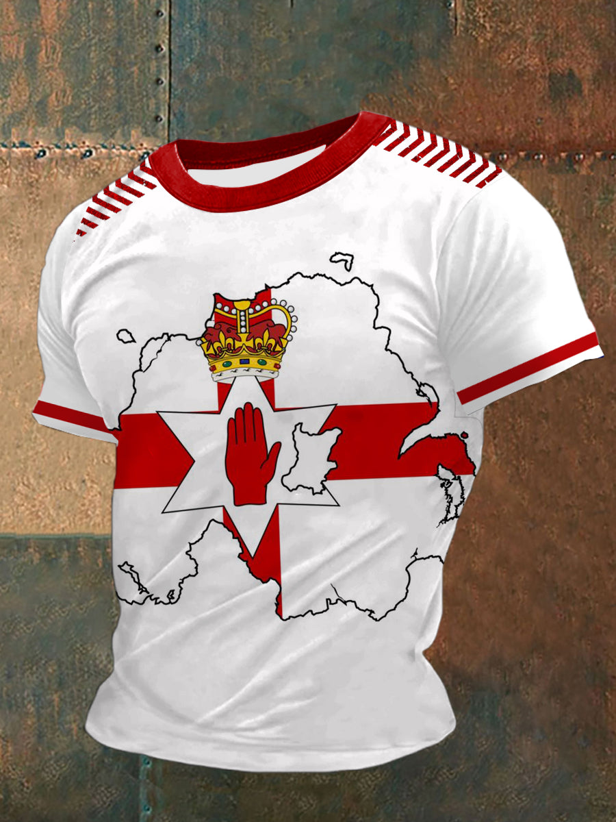 Northern Ireland Printed Vintage Fashion Loose Short Sleeve T-Shirt