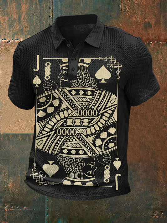Men's poker waffle T-shirt