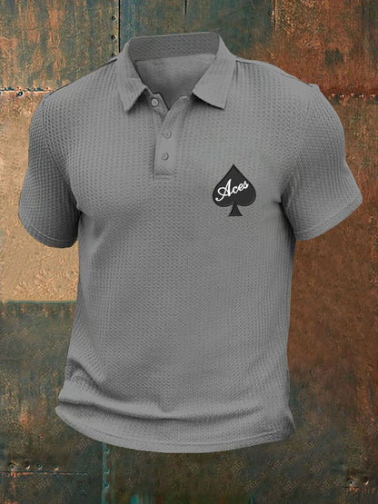 Men's poker waffle T-shirt