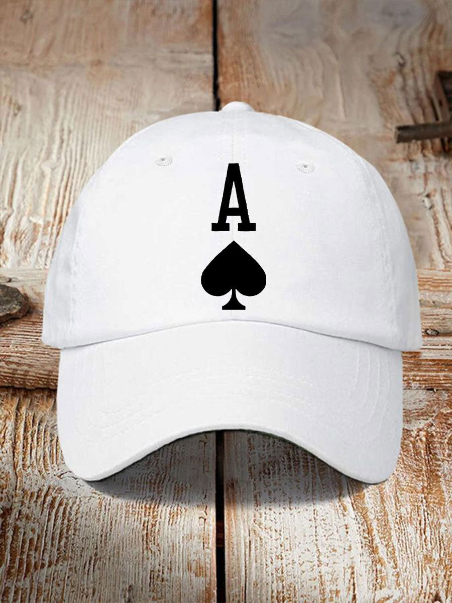 Poker Ace of Spades unisex vintage hat