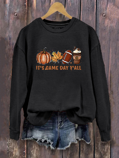 Women's Pumpkin Art Print Sweatshirt