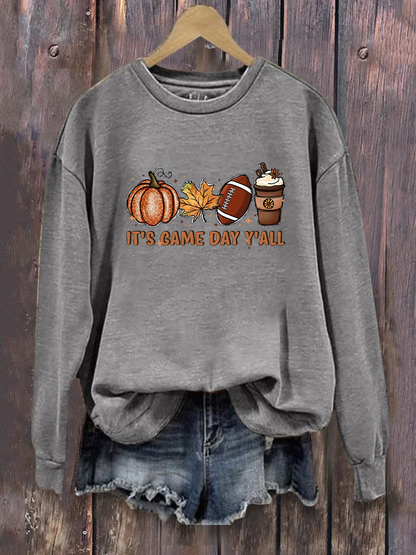 Women's Pumpkin Art Print Sweatshirt