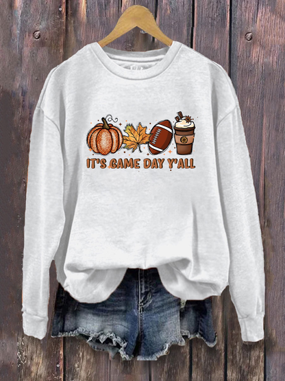 Women's Pumpkin Art Print Sweatshirt