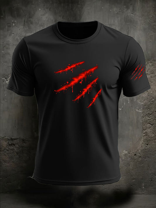 Men's Halloween imitation cotton short-sleeved T-shirt