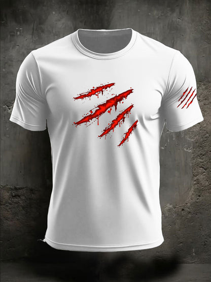 Men's Halloween imitation cotton short-sleeved T-shirt