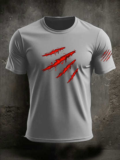Men's Halloween imitation cotton short-sleeved T-shirt