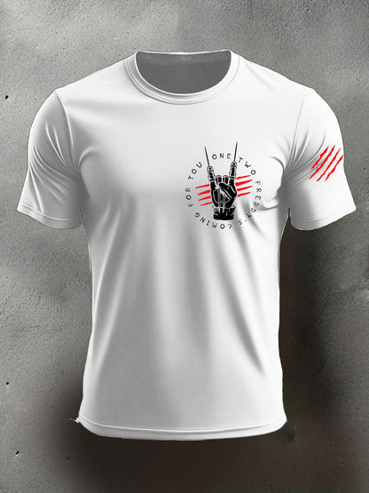 Men's Halloween imitation cotton short-sleeved T-shirt