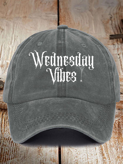 Unisex Halloween Wednesday Vibes Printed Hat
