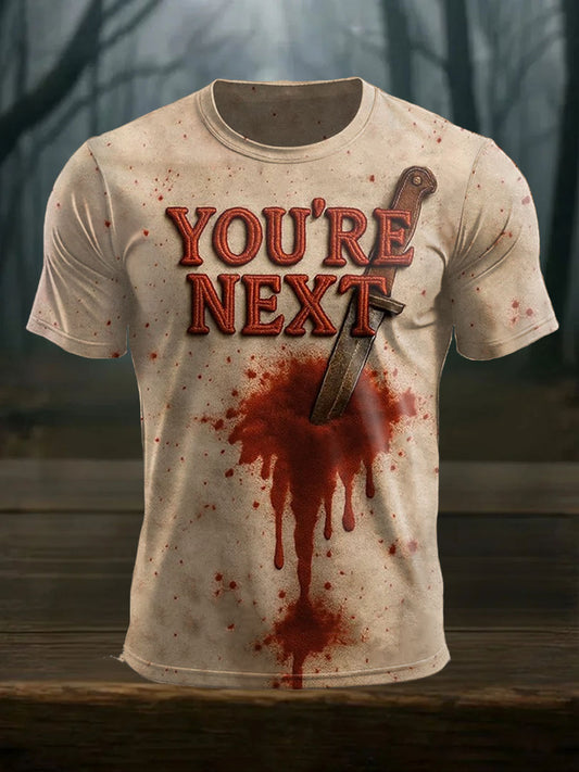 Men's halloween blood stains short sleeves t-shirt