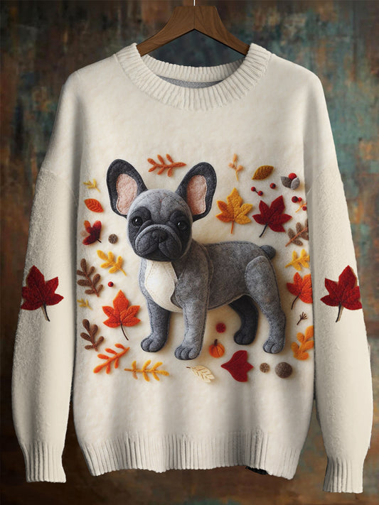 Dachshund Maple Leaf  Imitation Sweater