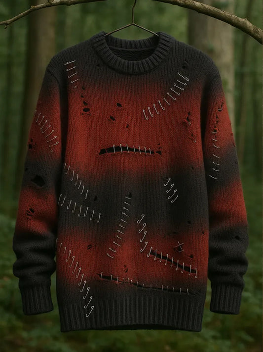 Unisex Vintage Art Print Casual Sweater