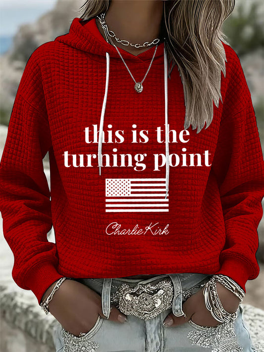 Women's Patriotic Waffle Hoodie