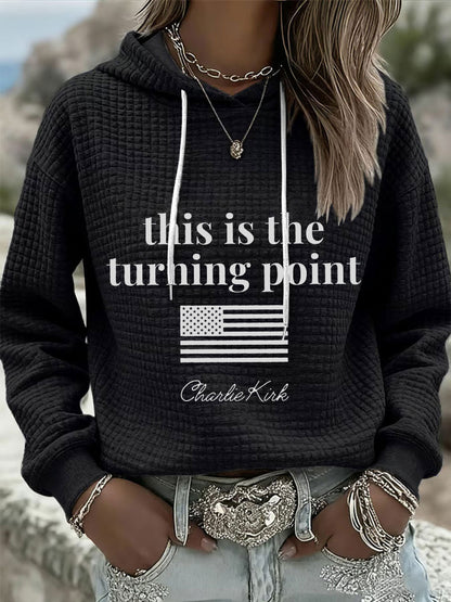 Women's Patriotic Waffle Hoodie