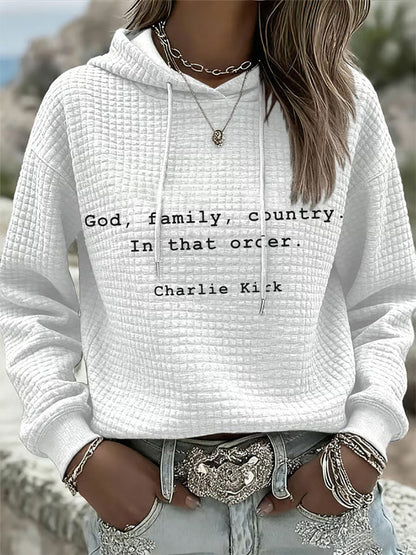 Women's Patriotic Waffle Hoodie