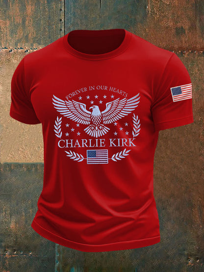 Men's Forever In Our Heart R.I.P Charlie Kirk Tee