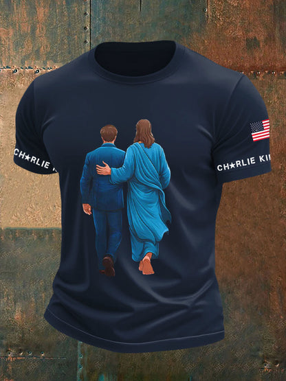 Men's A True Patriot Printed Casual T-Shirt