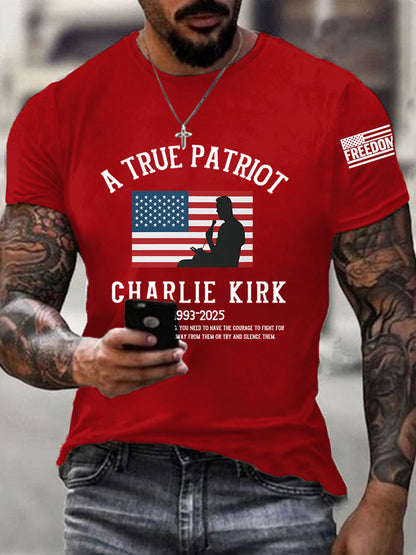 Men's A True Patriot R.I.P Charlie Kirk Tee