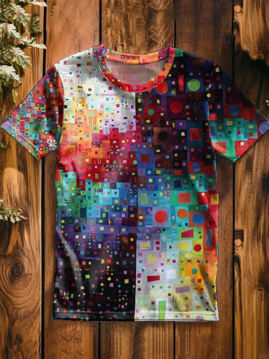 Unisex Vintage Hawaiian Art Print Relaxed Loose Tee A / S