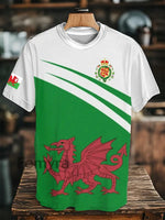 Unisex Wales Flag Short Sleeves T-Shirt As picture / S
