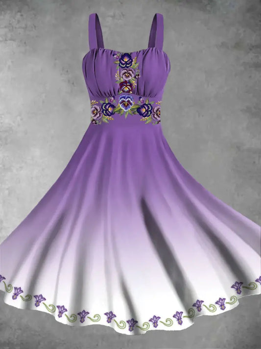 Women’s Alzheimer’s Purple Floral Dress Purple / S