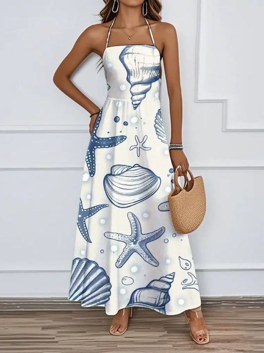 Women’s Casual Printed Beach Dress As picture / S