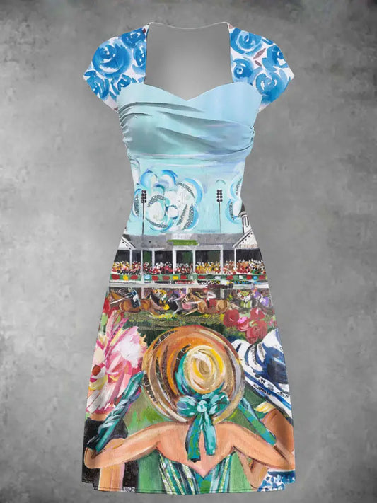Women’s Derby Day Printed Casual Dress As picture / S