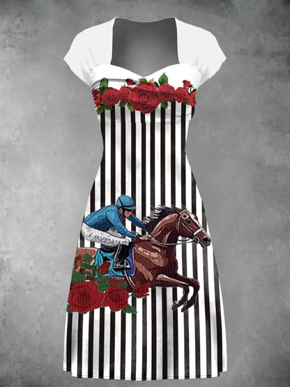 Women’s Derby Rose Striped Dress White / S