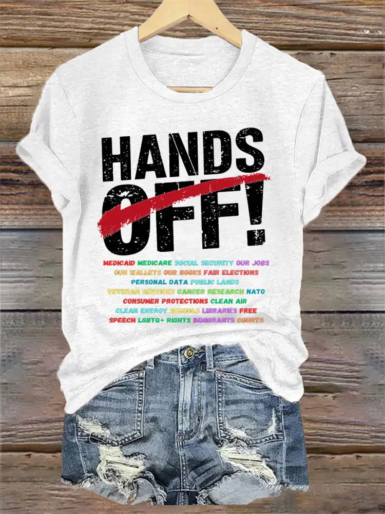 Women’s Hands Off！ Protest Tee White / S