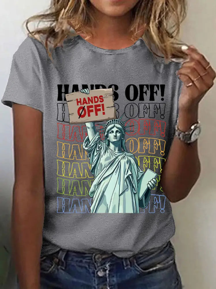 Women’s hands off T-shirt Light Gray / S