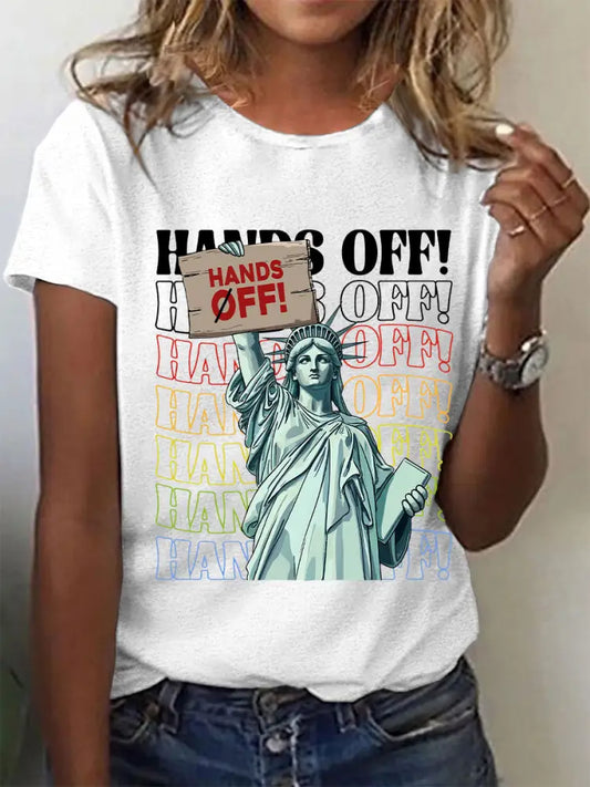Women’s hands off T-shirt White / S