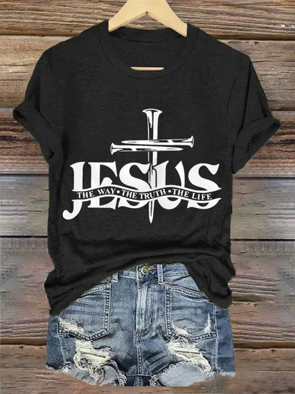 Women’s Jesus The Way The Truth The Life Casual Classic Tee Black / S