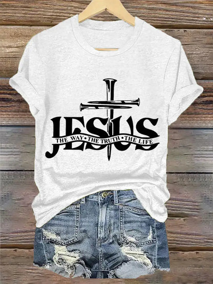 Women’s Jesus The Way The Truth The Life Casual Classic Tee White / S