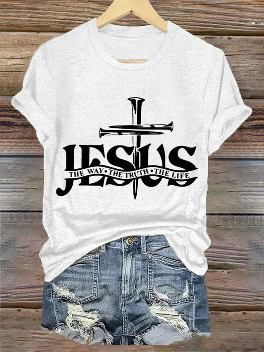 Women’s Jesus The Way The Truth The Life Casual Classic Tee White / S