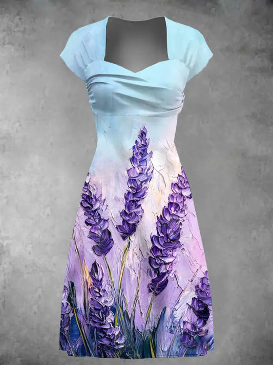 Women’s Purple Floral Dress As picture / S