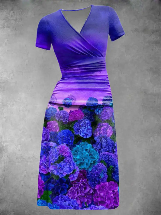 Women’s Purple Floral Dress Deep Purple / S