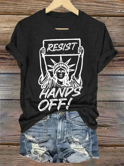 Women’s RESIST Hands Off T-Shirt Black / S