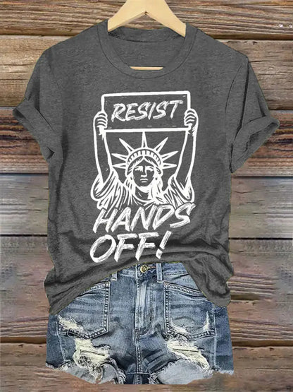Women’s RESIST Hands Off T-Shirt Dark Gray / S