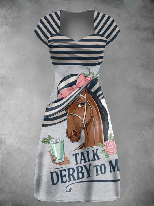 Women’s Talk derby to my striped dress Gray / S