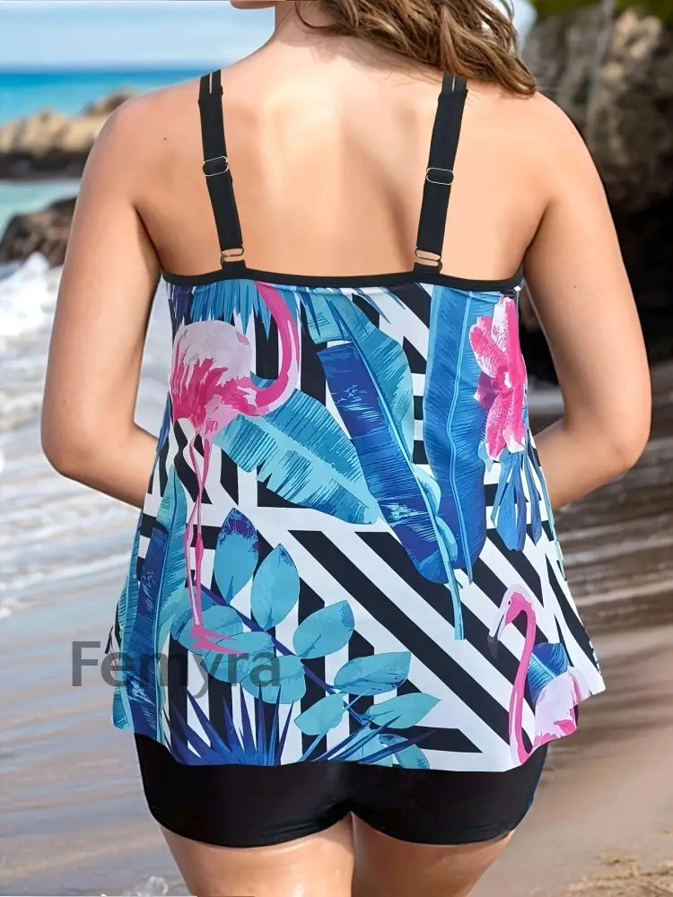 Women’s Vintage Print Vacation Swimwear