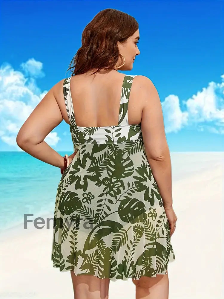 Women’s Vintage Print Vacation Swimwear