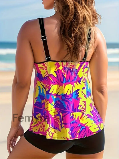 Women’s Vintage Print Vacation Swimwear